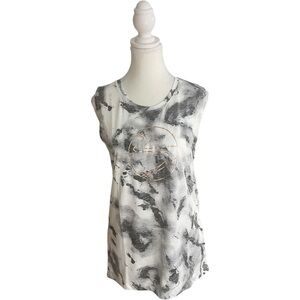 Beachbody Fushion Muscle Active Tank White Gray